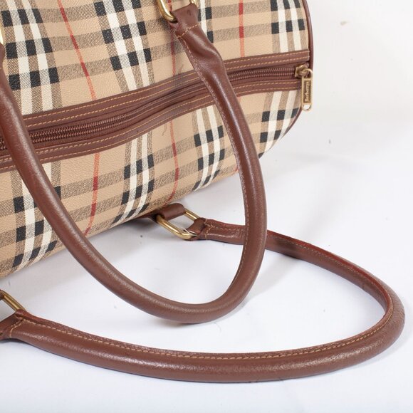 Authentic Burberry Signature Check Boston Holdall Duffle Bag - Picture 3 of 13
